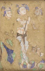 Tres figuras, de la cueva 224, siglos IV-VI