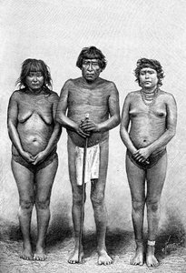 Tres indios Guarauni, Venezuela, 1895 de Unbekannt
