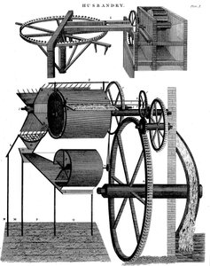 Máquina de trillar por Andrew Meikle, inventor y molinero escocés, 1811 de Unbekannt