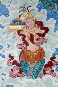 Diosa tibetana. Monasterio de Kopan, Katmandú, Nepal