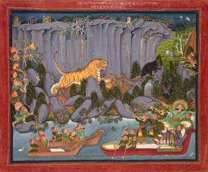 Caza del tigre de Ram Singh II, c. 1830-1840