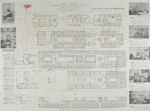 Plano de la cubierta de primera clase del Titanic, 1911 de Unbekannt