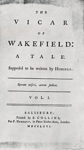 Página del título de El vicario de Wakefield, 1766 de Unbekannt