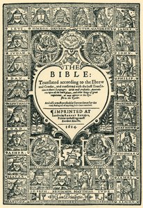Página de título de la Biblia de Ginebra, 1614, 1943