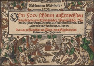 Página de título de Schön newes Modelbuch Página 1r, 1608