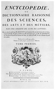 Página de título de la Enciclopedia de Denis Diderot, 1751 1956 de Unbekannt
