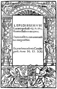 Página de título de Luciano, 1521, 1893 de Unbekannt