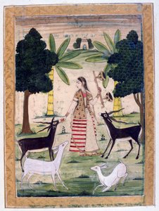 Todi Ragini, Álbum Ragamala, Escuela de Rajastán, siglo XIX
