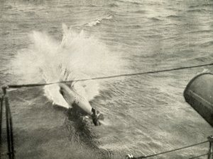 Torpedo entrando en el agua, 1919 de Unbekannt