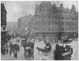 Esquina de Tottenham Court Road, Londres, c1903 de Unbekannt