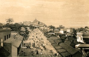 Ciudad y fortaleza de Trichinopoly, India, 1847