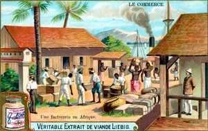 Comercio: puesto comercial en África, c1900