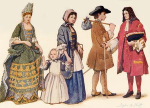 Ropa tradicional en los reinados de Jacobo II - Guillermo y María 1685-1700, 1903, 1937