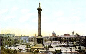 Trafalgar Square y la Columna de Nelson, Londres, siglo XX de Unbekannt