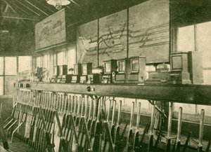 Diagrama de Movimiento de Trenes en la Caja de Señales, Ferrocarril Metropolitano, 1930 de Unbekannt