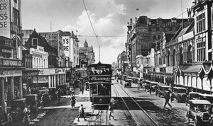 Tranvía en West Street, Durban, Sudáfrica