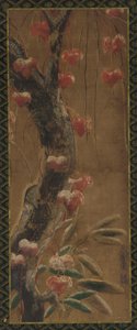 Árbol, vid otoñal y nieve, período Edo, 1615-1868 de Unbekannt