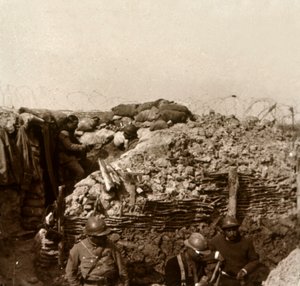 Trincheras, Champagne, norte de Francia, c1914-c1918 de Unbekannt