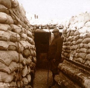 Trincheras en Champagne, norte de Francia, c1914-c1918 de Unbekannt
