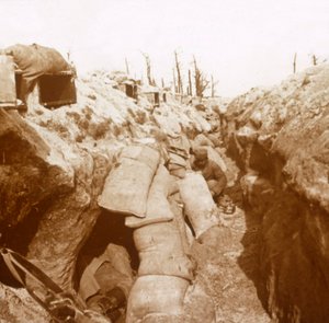 Trincheras en Champagne, norte de Francia, c. 1914-c. 1918 de Unbekannt