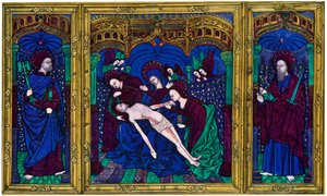 Tríptico, esmalte champlevé sobre cobre, siglo XVI, 1931