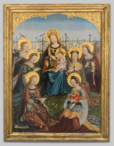 Tríptico de la Virgen y el Niño con santos, 1505-1515 de Unbekannt