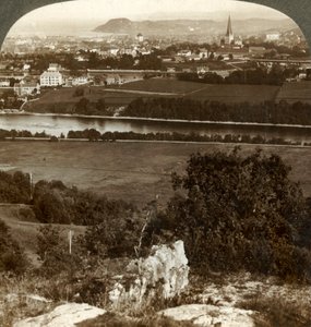 Trondhjem, sus hogares, almacenes y catedral, entre el río Nid y el fiordo, Noruega, 1905 de Unbekannt