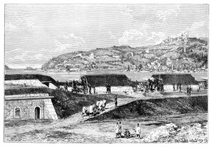 Baterías turcas y la entrada al Bósforo en el Mar Negro, Turquía, 1895 de Unbekannt