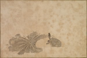 Tortuga en un estanque de loto, siglo XVIII