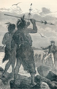 Dos Nativos Disputan el Desembarco del Capitán Cook, 1904 de Unbekannt