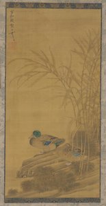 Dos patos entre juncos en la orilla, Ming o Qing, siglo XV-XVIII de Unbekannt