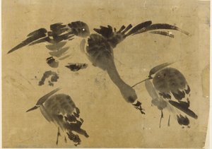 Dos garzas y un ganso, período Edo, 1573-1615 de Unbekannt