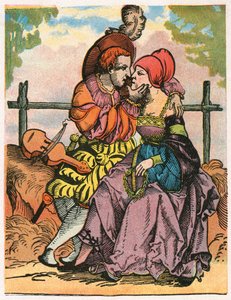 Dos amantes, siglo XVI de Unbekannt