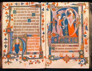 Dos páginas de Un Libro de Horas, c1350