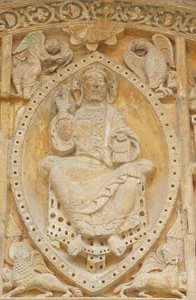 Tímpano. Iglesia de San Pedro Carennac Francia de Unbekannt