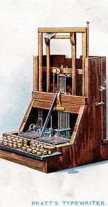 Máquina de escribir patentada por John Pratt en 1866 de Unbekannt