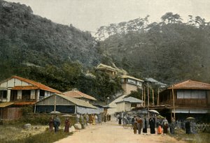Une Rue A Nunobiki, Pres De Kobe, Un camino en Nunobiki, cerca de Kobe, 1900 de Unbekannt