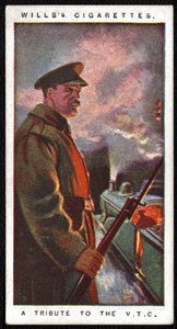 Reino Unido: Una de una serie de veinticuatro tarjetas de cigarrillos publicadas en 1917 por la Compañía Imperial de Tabaco como tributo al esfuerzo bélico de las fuerzas militares y civiles de Unbekannt