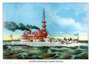 Acorazado de los Estados Unidos Indiana, c1890s de Unbekannt