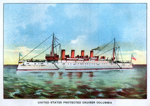 Crucero protegido de los Estados Unidos Columbia, c. 1890s de Unbekannt