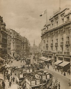 Parte superior de Regent Street, El paraíso de los compradores de Londres, c1935 de Unbekannt