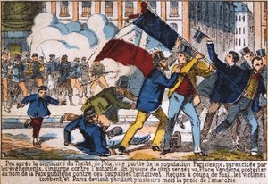 Levantamiento que llevó al establecimiento de la Comuna de París, 1871