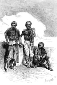 Convictos vagabundos, China, c1890 de Unbekannt