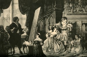 Vandyck pintando a los hijos de Carlos I, 1883 de Unbekannt