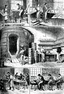 Varios procesos de alfarería, c. 1880 de Unbekannt
