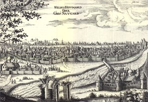 Velikiy Novgorod Ilustración de Viajes al Gran Duque de Moscovia y al Rey de Persia por Adam Olearius, 1656 de Unbekannt