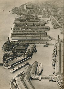 Los barcos navegan desde Liverpool a puertos de todo el mundo, desde el río Mersey, 1936 de Unbekannt