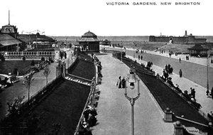Jardines Victoria, New Brighton, Lancashire, principios del siglo XX