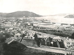 Vista desde Maitland Street, Dunedin, Nueva Zelanda, 1895 de Unbekannt