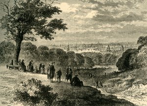 Vista desde One-Tree Hill, Greenwich Park, en 1846, c. 1878 de Unbekannt